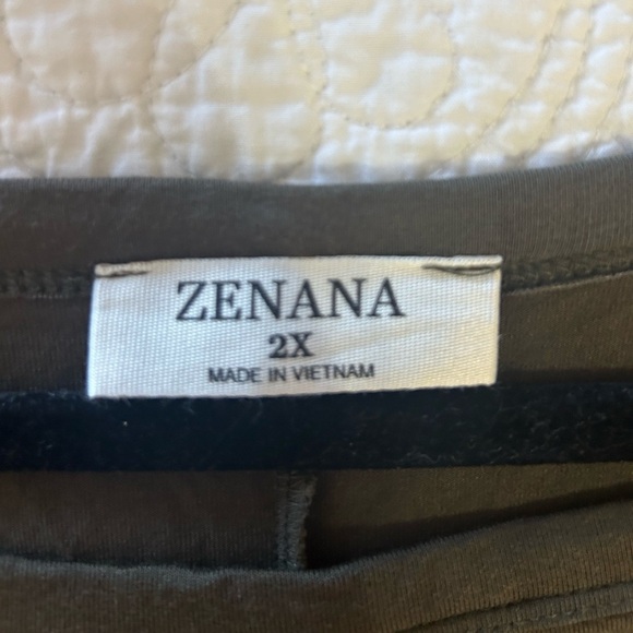 Zenana Top- Dark Olive Green. Size 2X.
Minimalist. Basic. Layering. All … - Picture 5 of 9